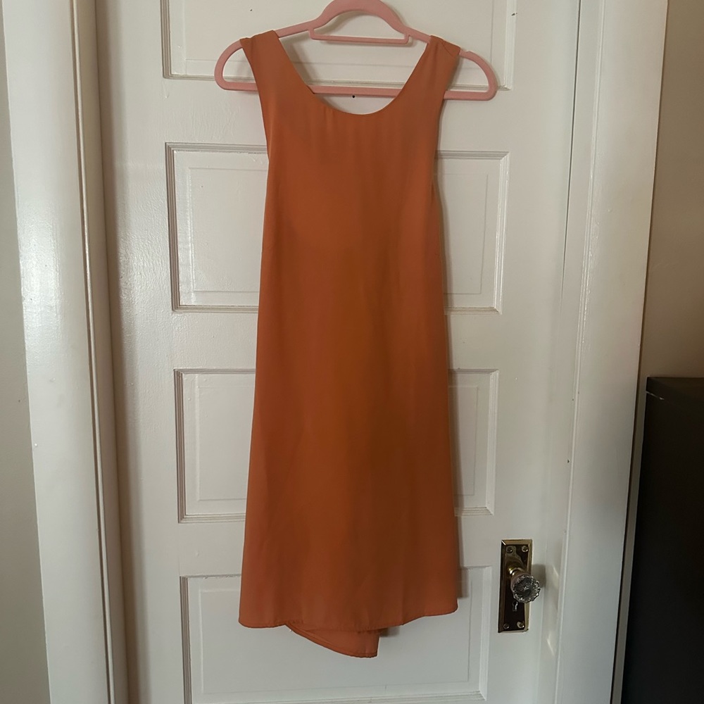 MNG Basics orange/coral Dress Twist Detail on Back